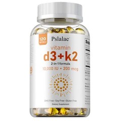 Vitamin D3+K2 Softgels 10000 IU – Immune Support Bone Health Anti-Inflammatory