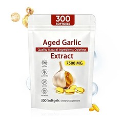 1/2PCS Elare Aged Garlic Extract, 300 Softgels, 7500mg Odorless | Heart & Immune