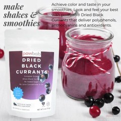powbab Dried Black Currants – 100% Ribes Nigrum Berries, Unsweetened (4 oz)