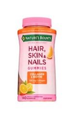 Hair, Skin and Nails Vitamins with Biotin & Collagen, 80 Gummies, 2500mcg Citrus