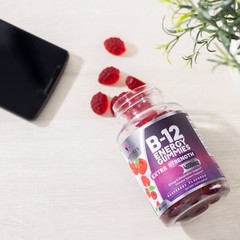 Vitamin B12 Energy Gummies – Extra Strength 4500mcg Chewable for Energy, Metabol