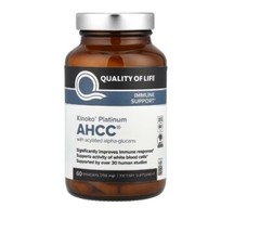 Quality of Life Labs, Kinoko Platinum AHCC, 750 mg, Immune Support, 60 caplets