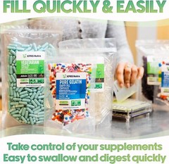 Size 2 Empty Vegan Capsules, 100 Count, Clear – DIY Veggie Pill Filling