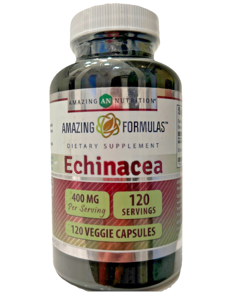 Amazing Nutrition Formulas Echinacea 400 Mg 120 Capsules, 120 Servings, 6/26