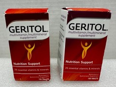 x2 Geritol Nutrition Support Mulitvitamin Multimineral 100 Tablets Per Bottle