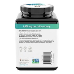 Youtheory Ashwagandha 1000 mg, 180 Vegetarian Capsules Exp: 07/27