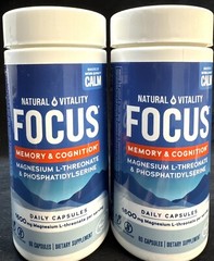 natural vitality calm 1600mg memory & cognition 120 capsules exp nov 2025