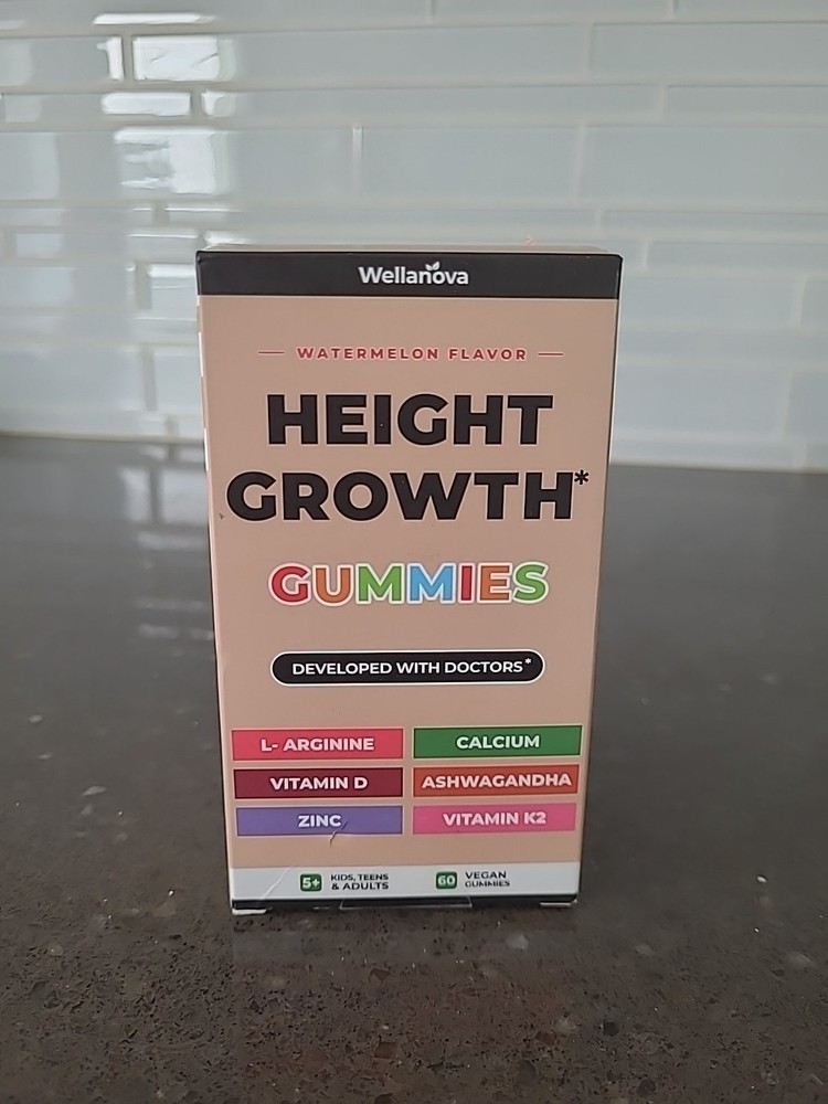 Height Growth Gummies | Vitamin Gummies with Calcium, Magnesium Glycinate 9/2027