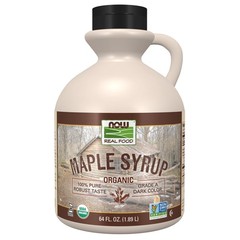 NOW Foods, Certified Organic Maple Syrup, Grade A 64 Fl Oz (Pack of 1), Amber