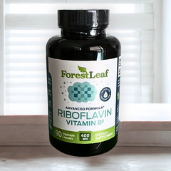Forest Leaf Riboflavin Vitamin B2 400 mg 90 Vegetable Capsules exp 08/2028