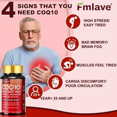 4 Pack CoQ10 200mg with Omega 3 Fatty Acids, 240 Caps Antioxidant/Heart Support
