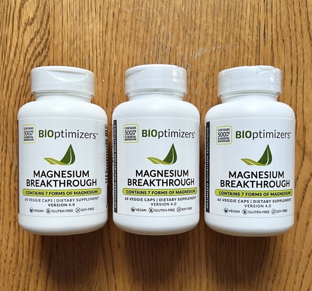 3 pack-Bioptimizers Magnesium Complex Breakthrough all 7 essential forms, 60