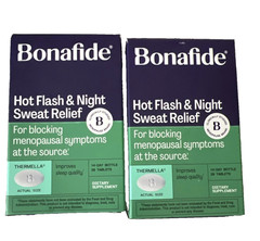 2x Bonafide Hot Flash and Night Sweats Relief Tablets 14 Day Supp 28ct Ex 04/27