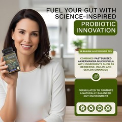 Akkermansia Muciniphila Probiotic with Berberine, Cinnamon & Inulin Fiber – 90