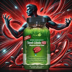 Irwin Naturals Steel Libido Red Supplement for Men – 75 Count Sexual Health Soft