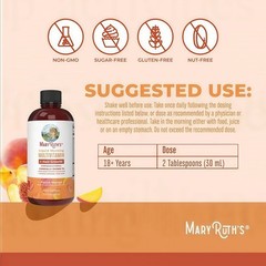 Mary Ruth’s Multivitamin + Hair Growth | 3 Pack | Peach Mango 15.22 oz brand…