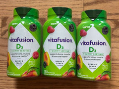 3x VITAFUSION D3 GUMMIES Vitamins, 150 Count Berry and Peach Flavor, FEB 2027