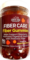 Country Farms Fiber Care 240 Prebiotic Fiber Gummies Mixed Fruit EXP 08/2025