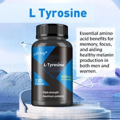L-Tyrosine 1500mg – Brain Health Memory & Cognitive Support, Alertness, Non-GMO