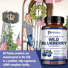 Wild Blueberry Extract Whole Fruit 5000mg – Eye Health,Antioxidant, Brain Health