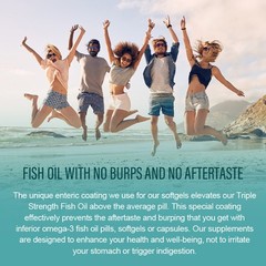Omega 3 Fish Oil Capsules 2500mg – 3x Strength, Highest Potency – with EPA, DHA