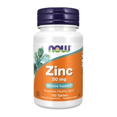 NOW Foods Supplements, Zinc (Zinc Gluconate) 50 100 Count (Pack of 1), White