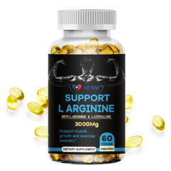 L-Arginine 60 Nitric Oxide,Testosterone Booster,EnergySupport Capsules 3000mg-MX