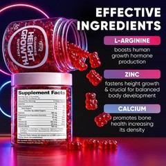 BIOTEQUELAB Height Growth Increase Gummies VitaminsMultivitamin for Teens, Kids,