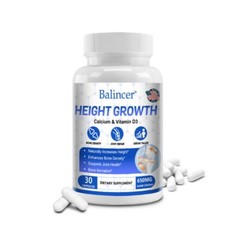 Height Gain Calcium and Vitamin D3 Capsules Increase Bone Density