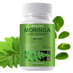 Organic Moringa 10 ：1 Extract – 5000mg Per Serving of Natural Pure Moringa Leaf