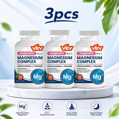 VEV DeepCalm Magnesium Complex 3 Pack 360 Capsule Supplement Pills Ashwagandha