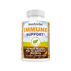Immune Support With 70 Plant Minerals Plus Eye Brain Health 30/60/120 Capsules