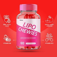 (5 Pack) Lipo Chewies Gummies Strength Formula Weight Support (300 Gummies)