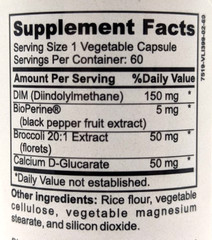 Red Stag DIM Complex Supplement, 150 mg DIM per Serving, 60 Capsules, Exp. 2/27