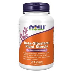 NOW FOODS Beta-Sitosterol Plant Sterols – 90 Softgels