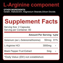 Amer Don L-Arginine 3000 MG, Extra Strength Nitric Oxide & Circulation Boost