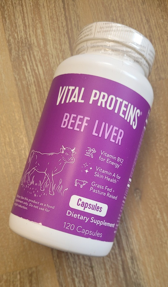 Vital Proteins Grass-Fed Desiccated Beef Liver Pills 120ct – New Sealed 5/2025