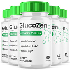 (5 Pack) GlucoZen Blood Balance Advanced Support Glycogen Vitamin 300 Capsules