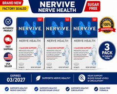 Nervive Nerve Health + Glucose Support 30 Tablets 3 Pack NEW Sealed EXP 03/2027