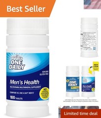 Men’s Daily Health Tablets – 100 Count for Heart & Vision Support, Contains Zinc