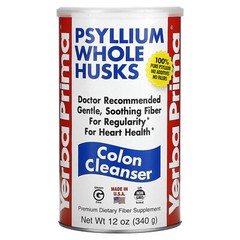 Yerba Prima Psyllium Whole Husks Colon Cleanser 12 oz 340 g Gluten-Free
