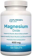 Puregen Magnesium 400mg 120 Tablets (3 Pack)