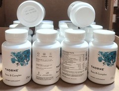 Thorne Basic B Complex, 8 Active B Vitamins & Choline, 60 Capsules EXP 12/2028