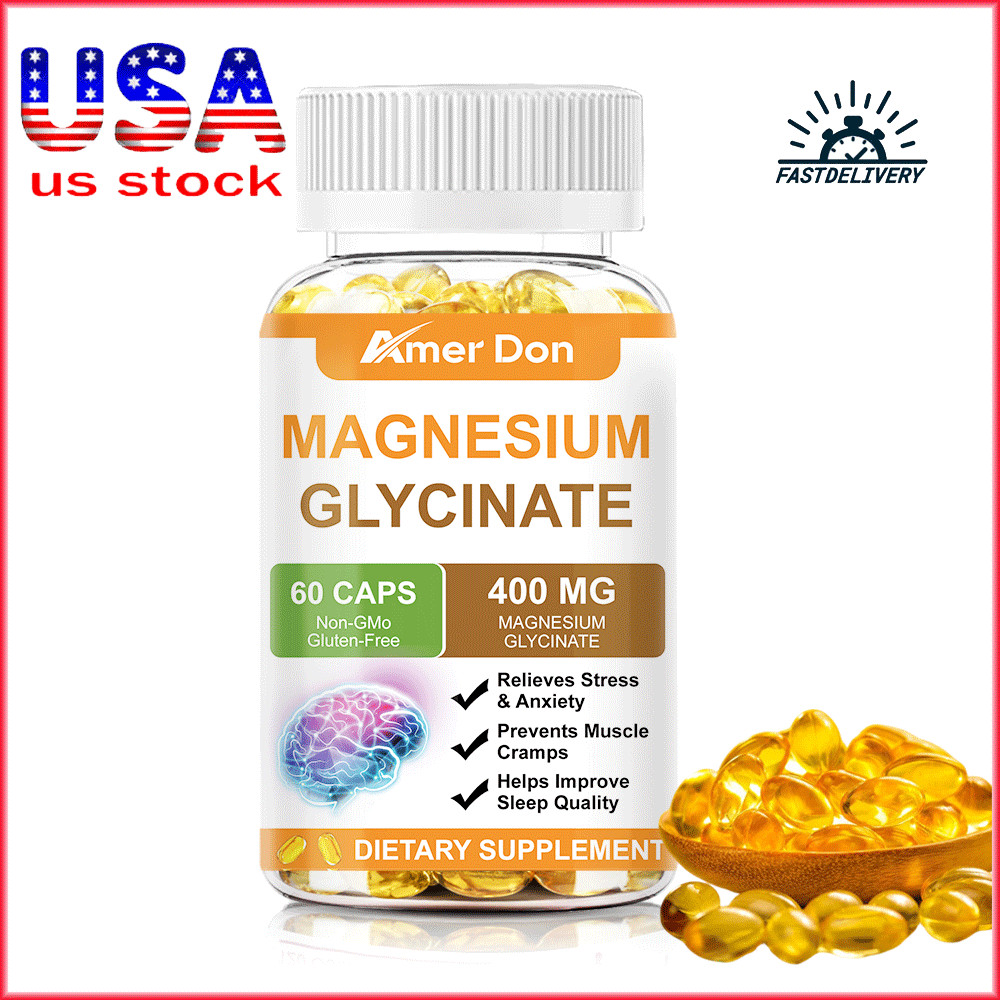High Absorption Magnesium Glycinate 400mg per Capsule 60 Capsules Sleep Support