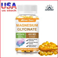 High Absorption Magnesium Glycinate 400mg per Capsule 60 Capsules Sleep Support