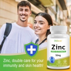 Zinc Gluconate, 50 mg, 30 To 120 Caps Immune Health and Antioxidant Support