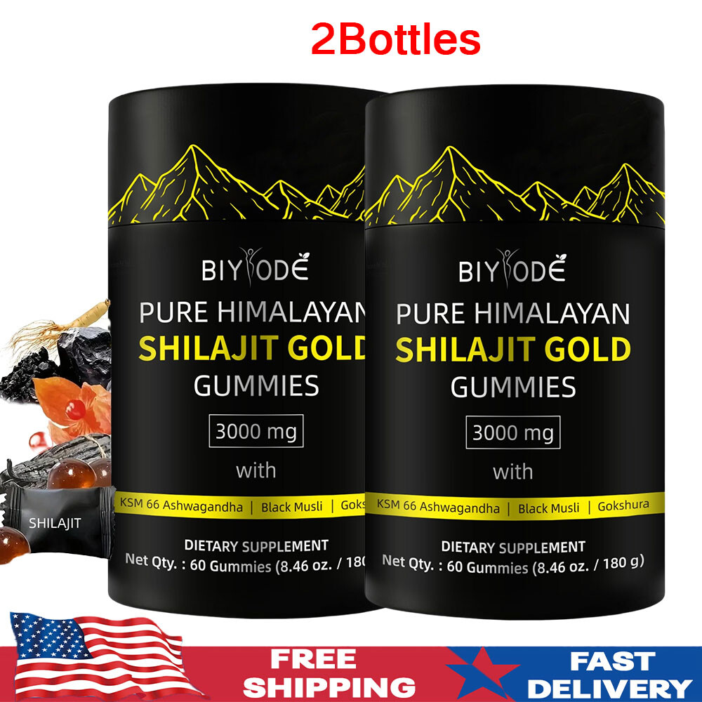 Himalayan Shilajit GOLD Gummies, Organic, Extremely Potent 3000 mg, Fulvic Acid