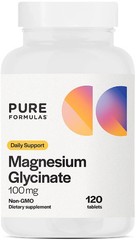 PureFormulas Magnesium Glycinate 100 mg Daily Support 120 Count (Pack of 1)