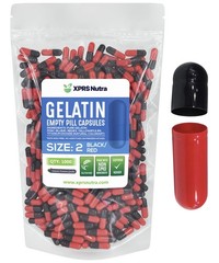 XPRS Nutra Size 2 Empty Gelatin Capsules 1000 Count Bovine Pills DIY Filling
