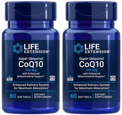SUPER UBIQUINOL CoQ10 HEART LIVER CELL HEALTH 100mg 120 softgel LIFE EXTENSION